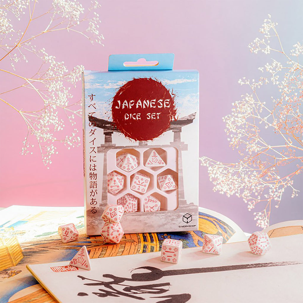 Produktbild Japanese - Cherry Blossom Petals RPG Würfel Set 7tlg