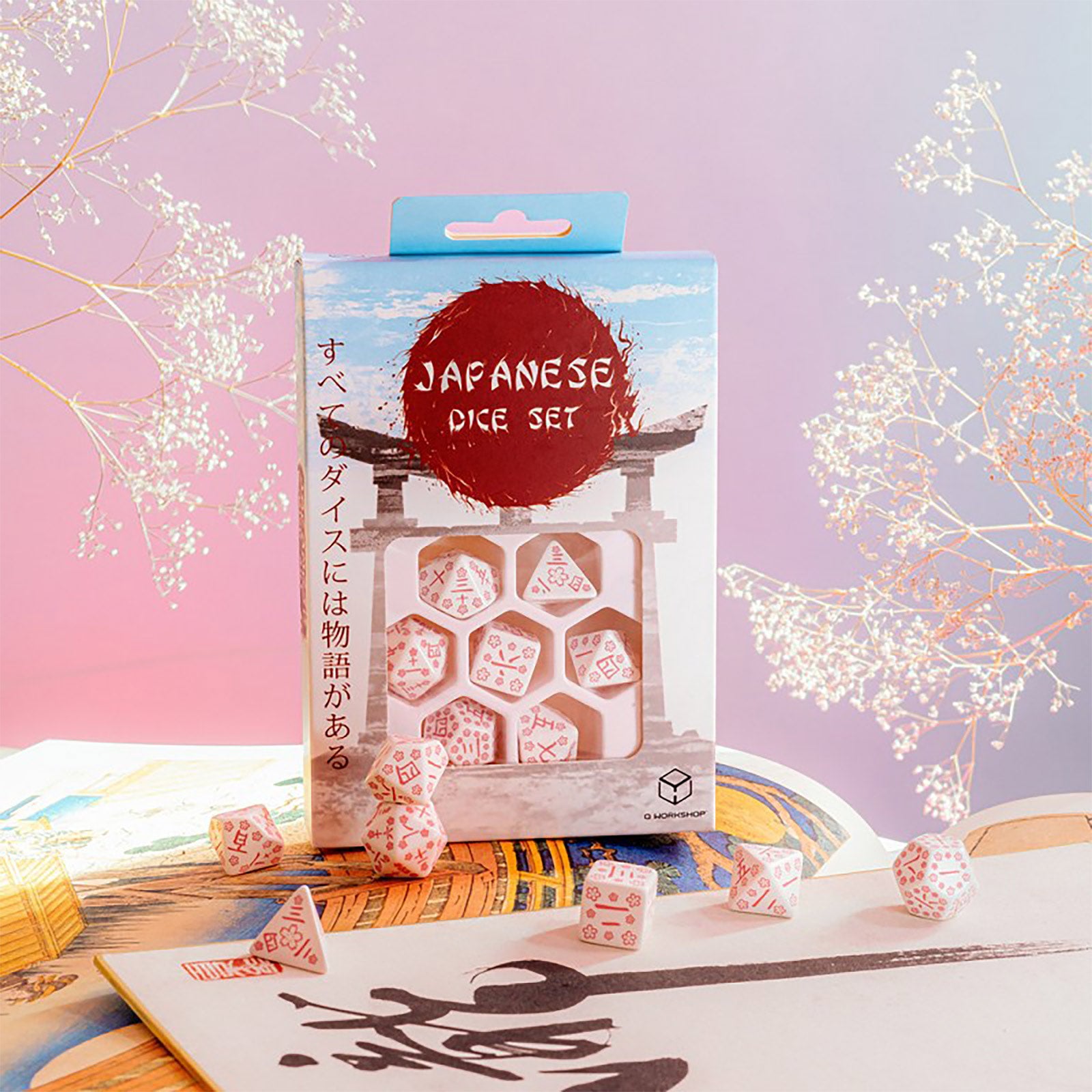 Produktbild Japanese - Cherry Blossom Petals RPG Würfel Set 7tlg