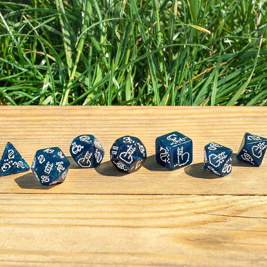 Produktbild Llama Glitter RPG Würfel Set 7tlg