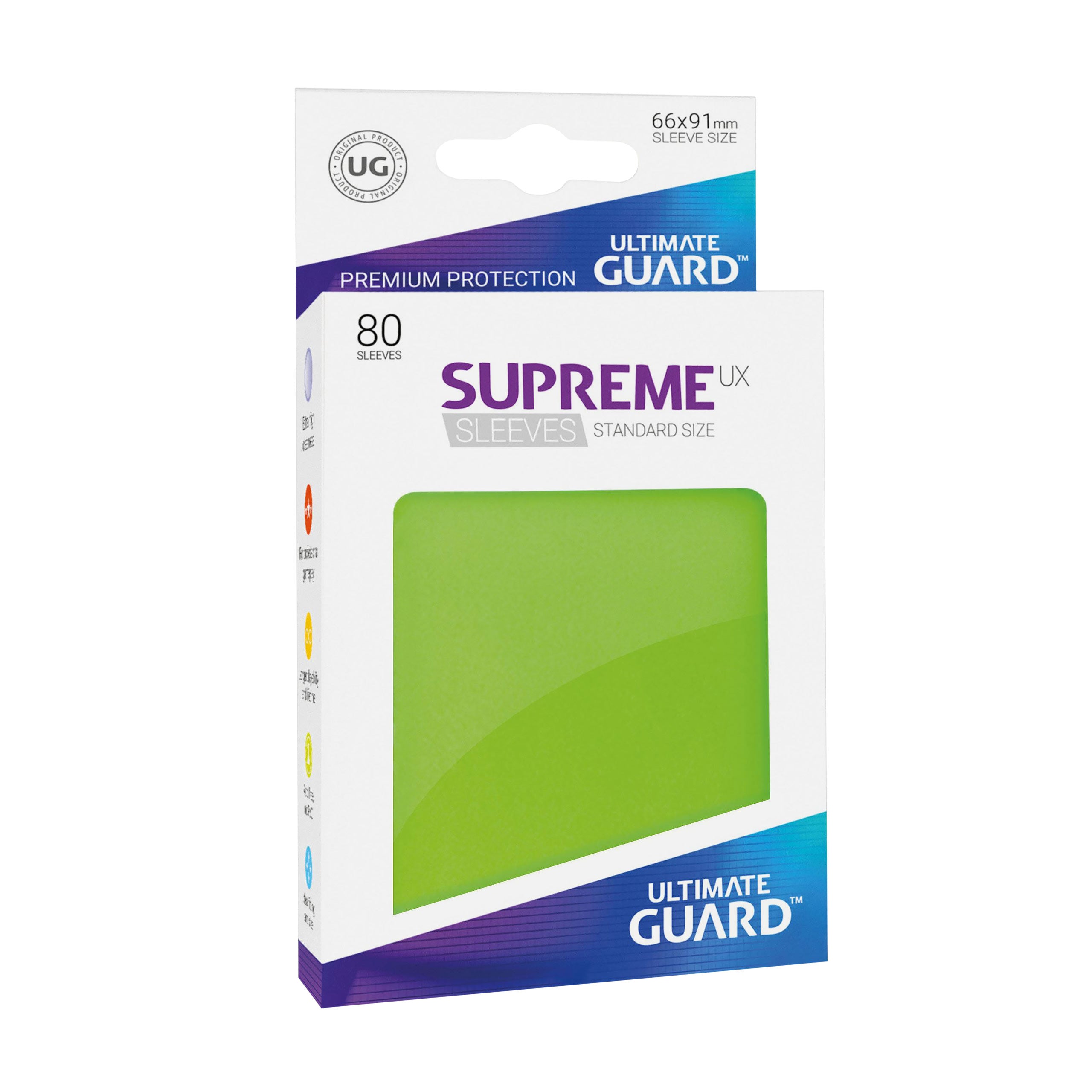 Produktbild Kartenhüllen Ultimate Guard für Sammelkarten grün 80er Set
