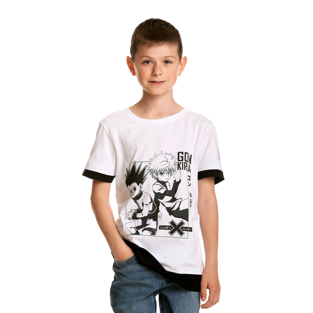 Hunter x Hunter - Gon Killua T-Shirt Kinder weiß