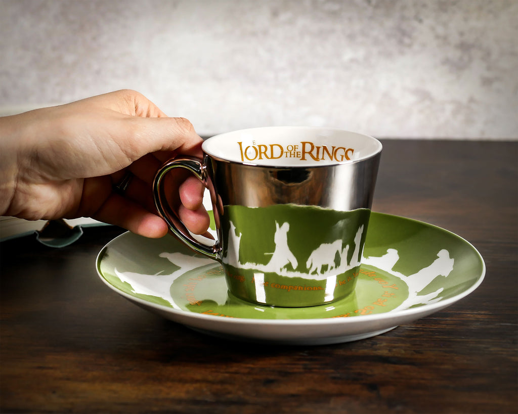 Produktbild Der Herr der Ringe - Die Gemeinschaft Spiegeltasse mit Teller