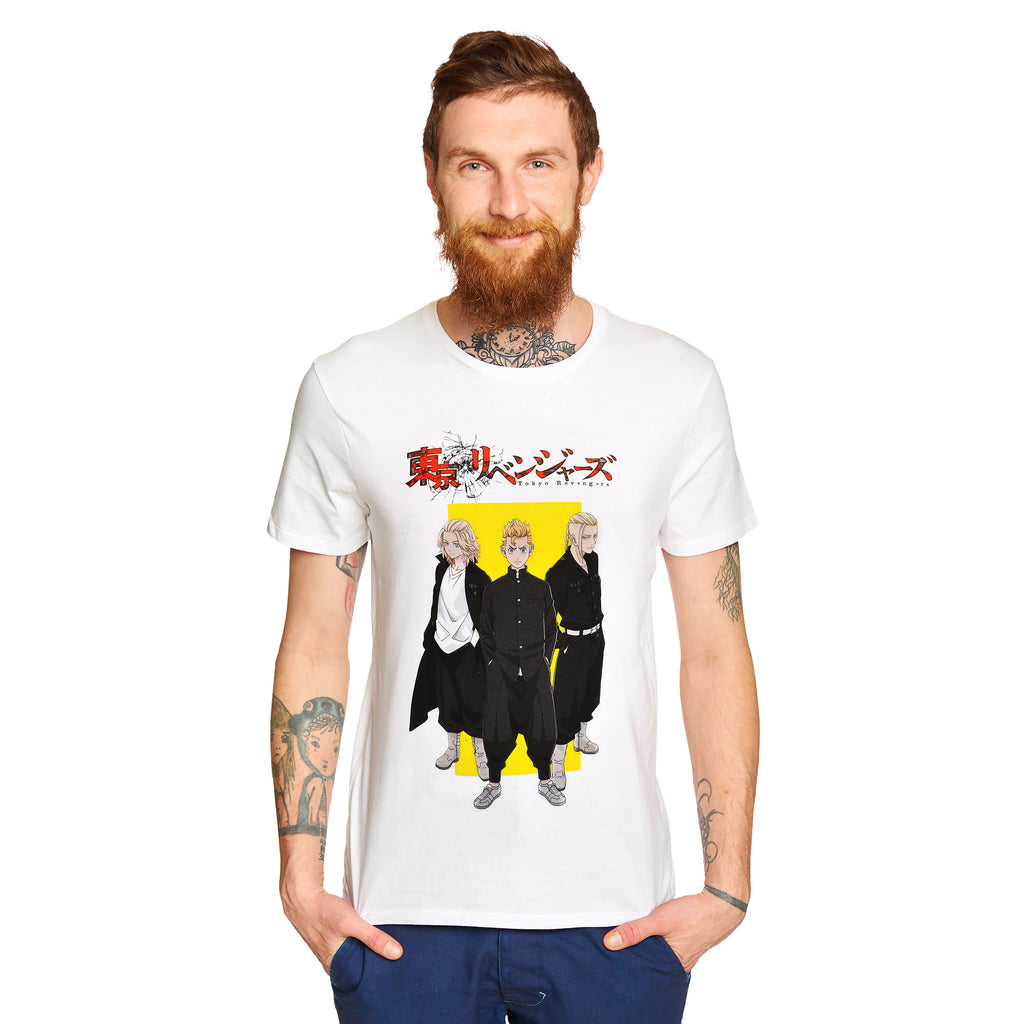 Tokyo Revengers - Yellow Square Logo T-Shirt weiß