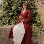 Produktbild Mittelalter Kleid Larina rot-beige