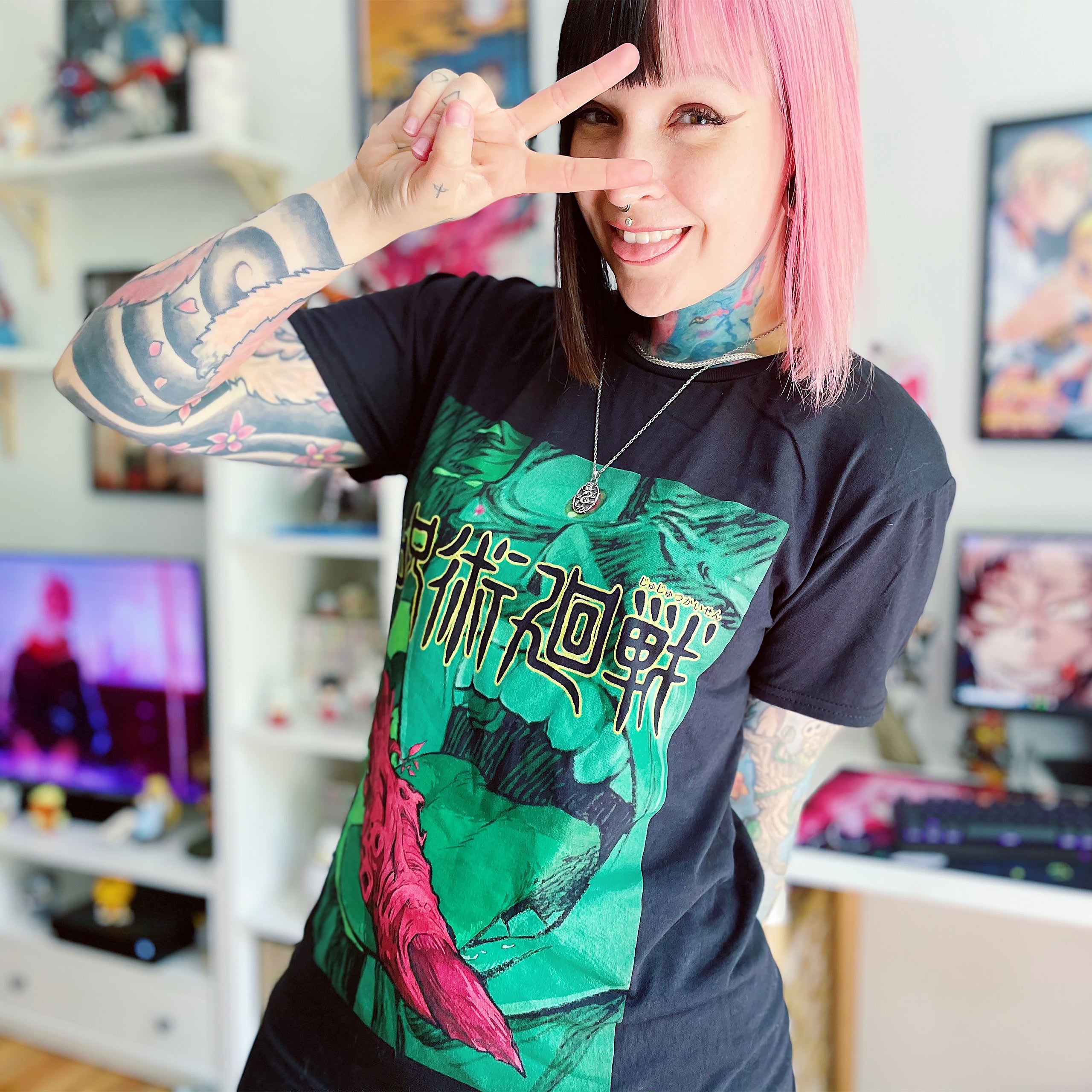 Produktbild Jujutsu Kaisen - Finger Licking T-Shirt schwarz