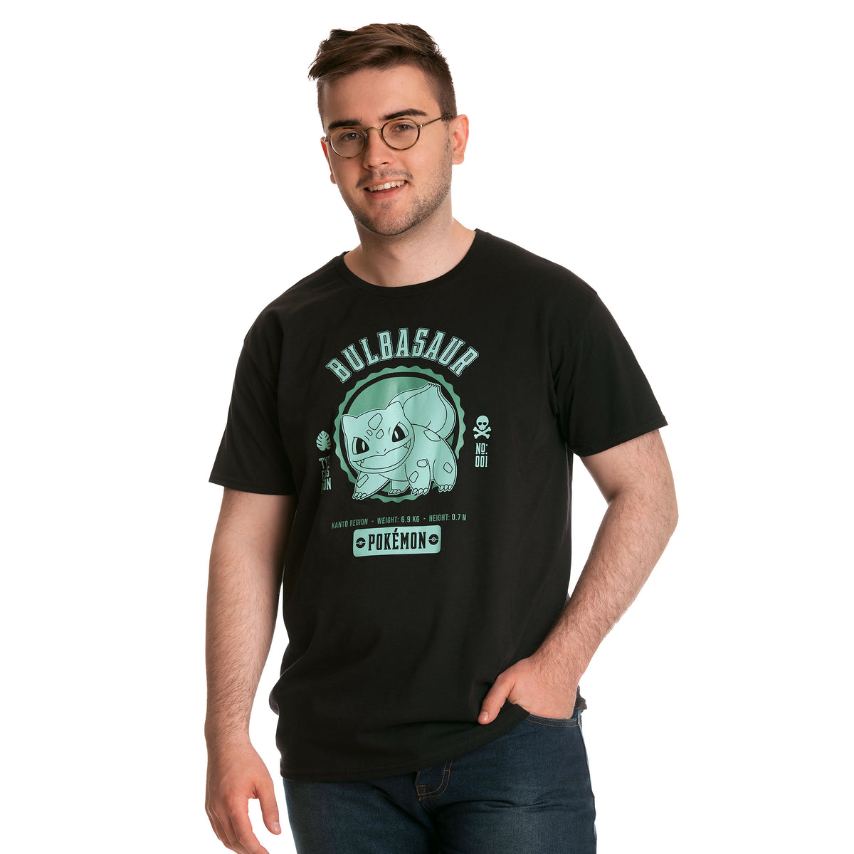 Produktbild Pokemon - Bisasam College T-Shirt schwarz