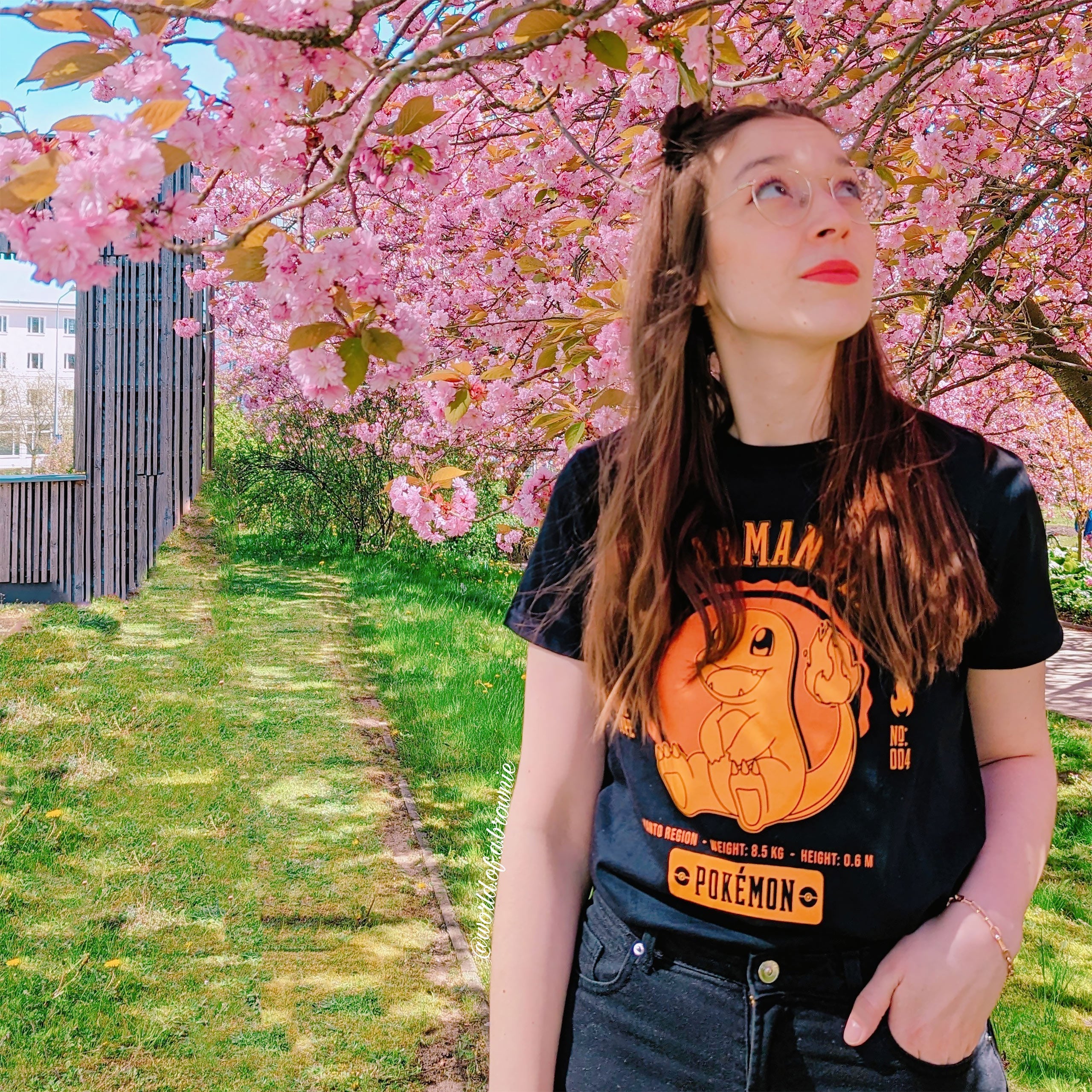 Produktbild Pokemon - Glumanda College T-Shirt schwarz