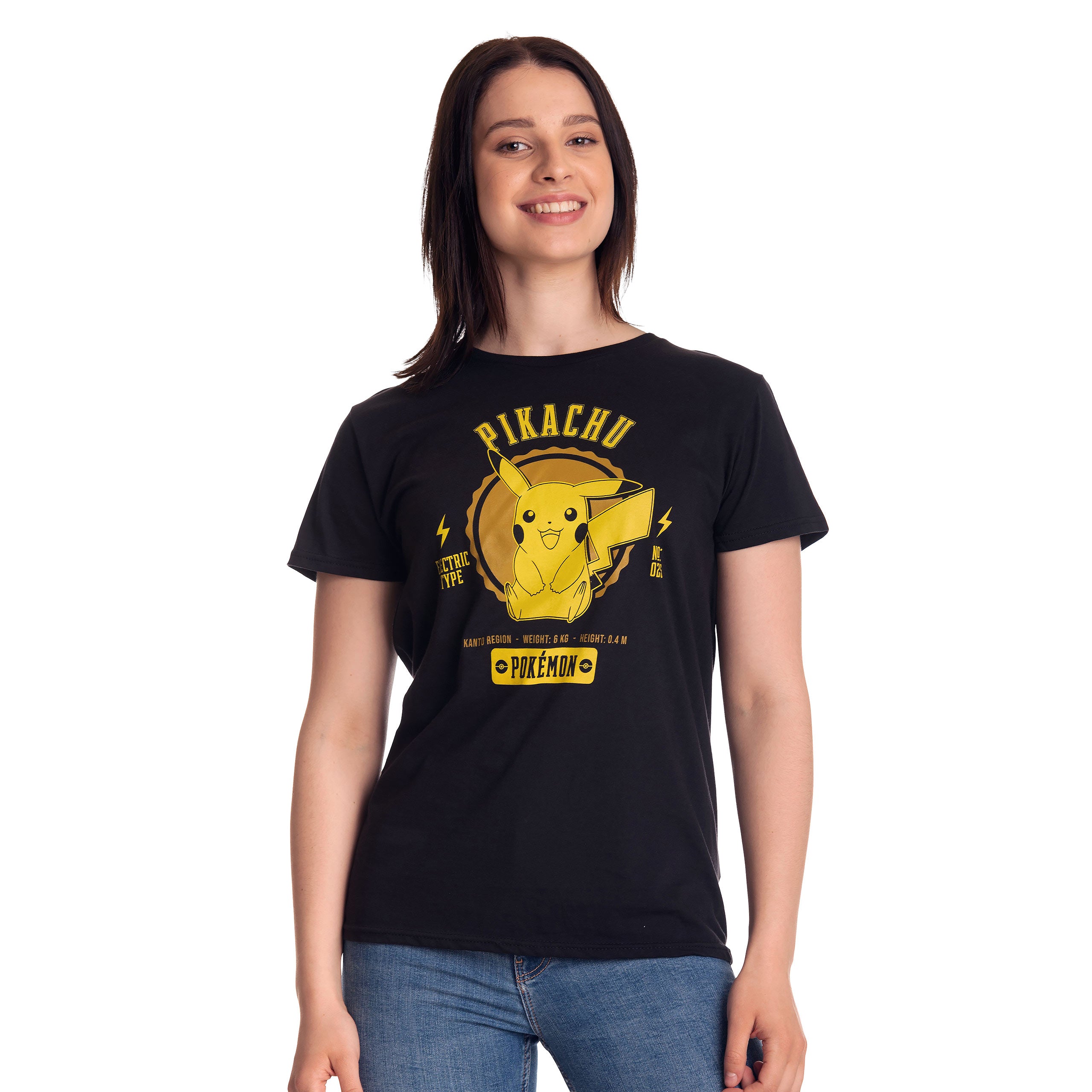 Produktbild Pokemon - Pikachu College T-Shirt schwarz