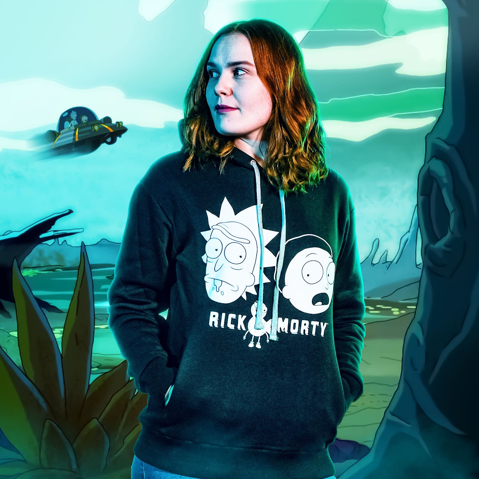 Product image Rick and Morty - Faces Hoodie black
