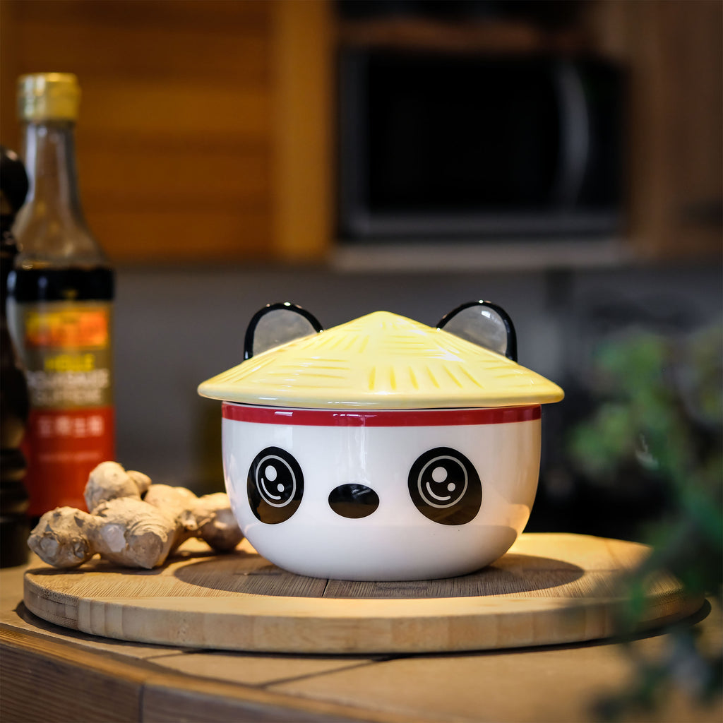 Panda Kawaii Schale mit Deckel für Anime Fans