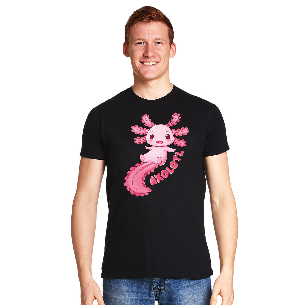 Produktbild Chibi Axolotl T-Shirt schwarz