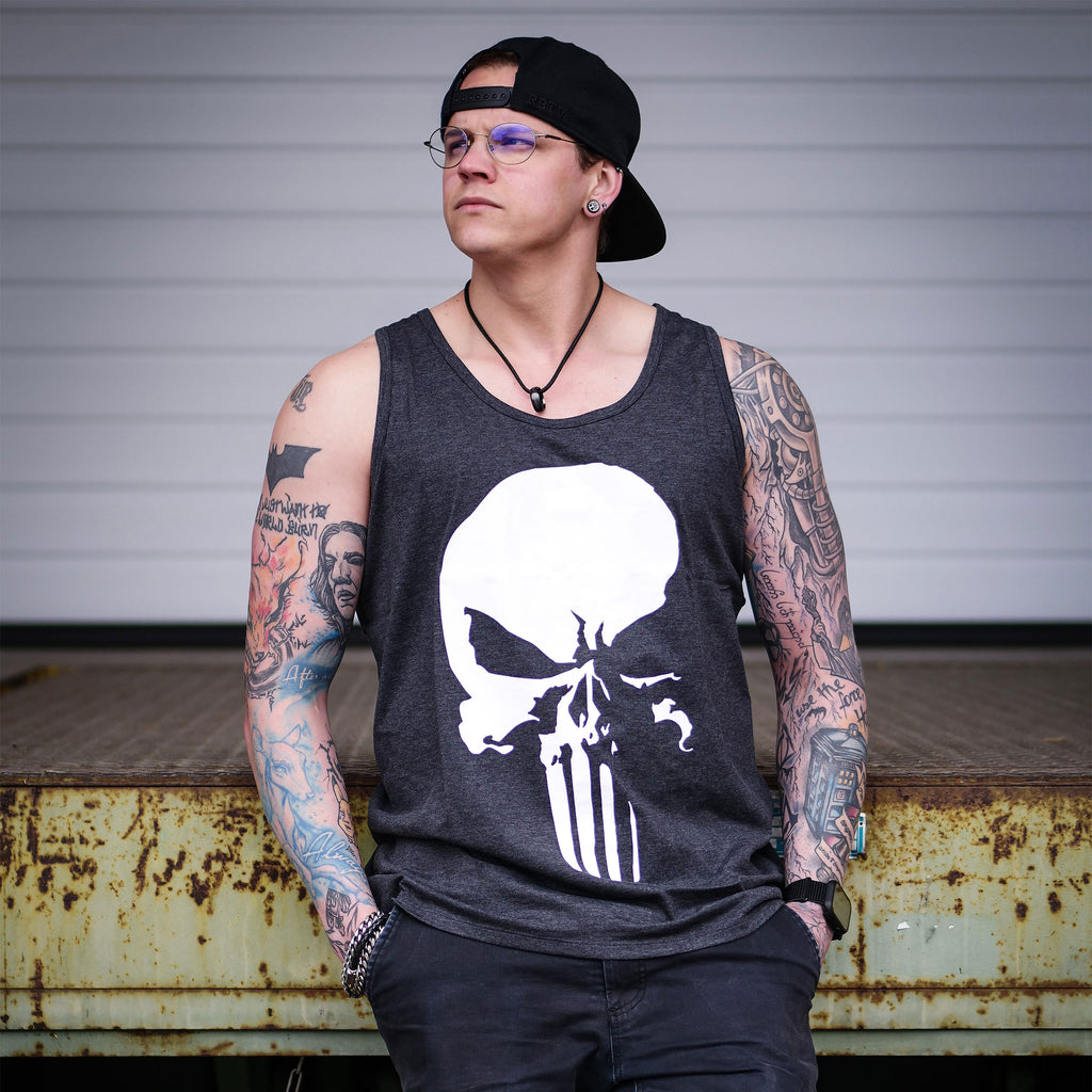 Produktbild Punisher - Skull Tanktop grau