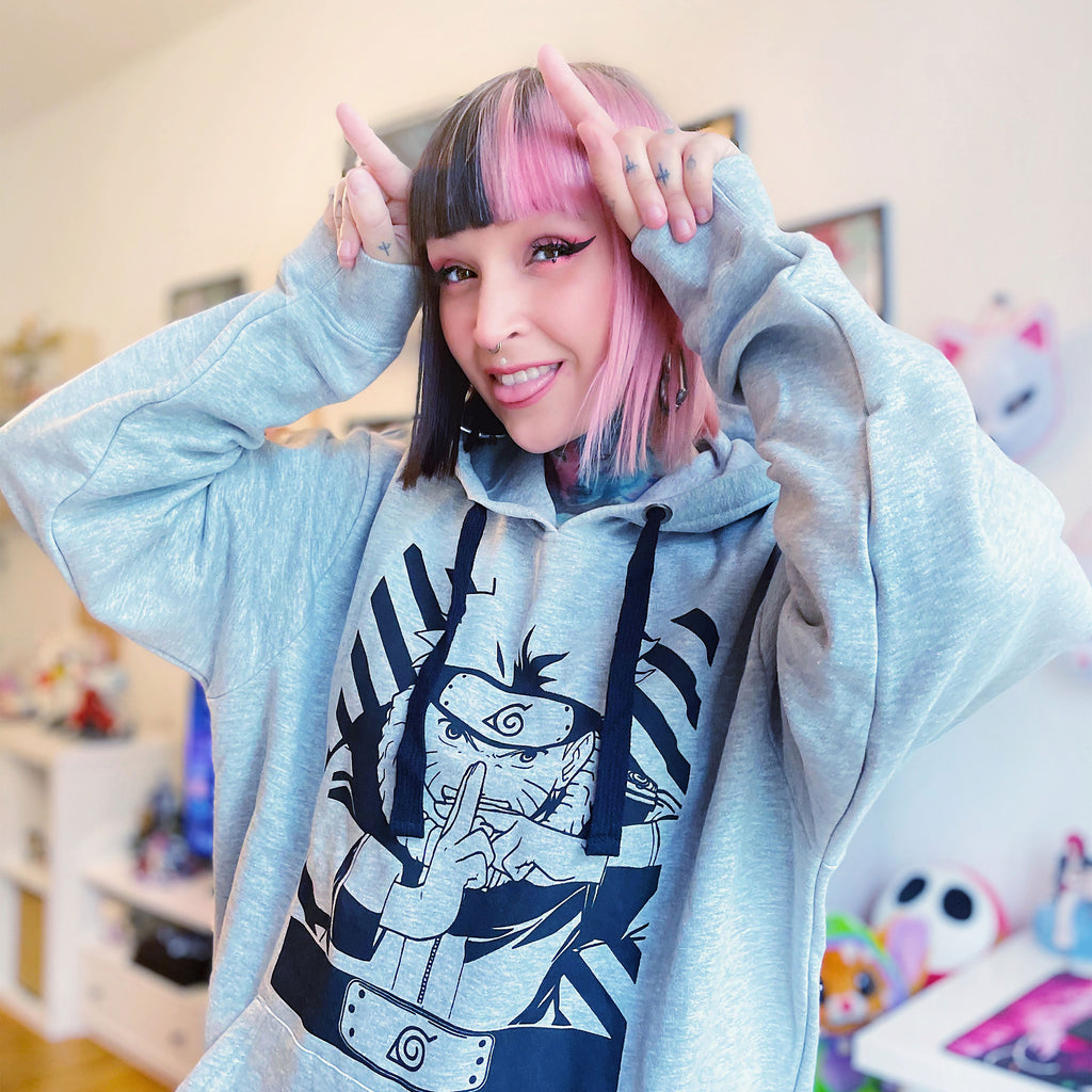 Naruto Shippuden - Uzumaki Naruto Hoodie grau