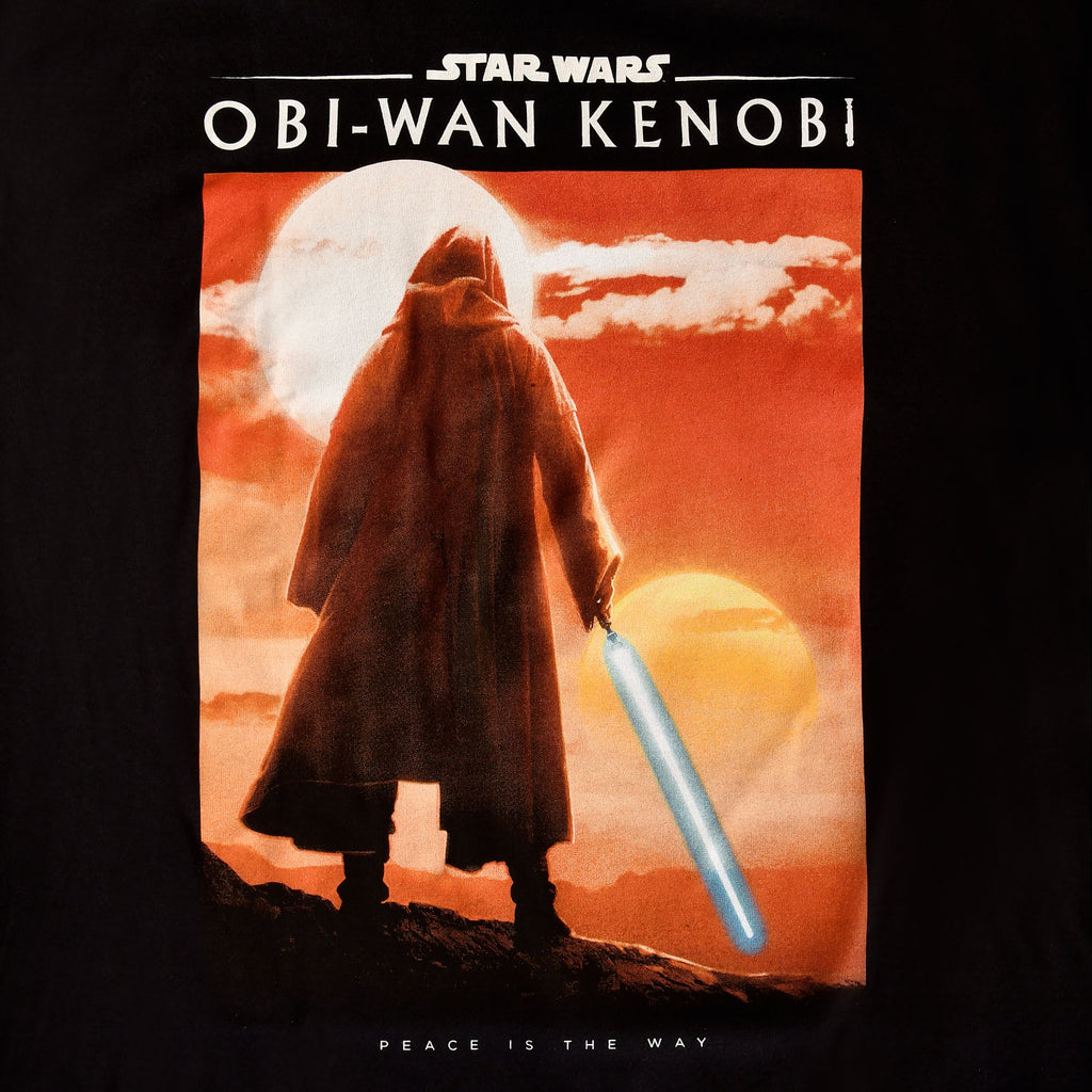 Produktbild Star Wars - Obi-Wan Peace Is The Way Poster T-Shirt schwarz