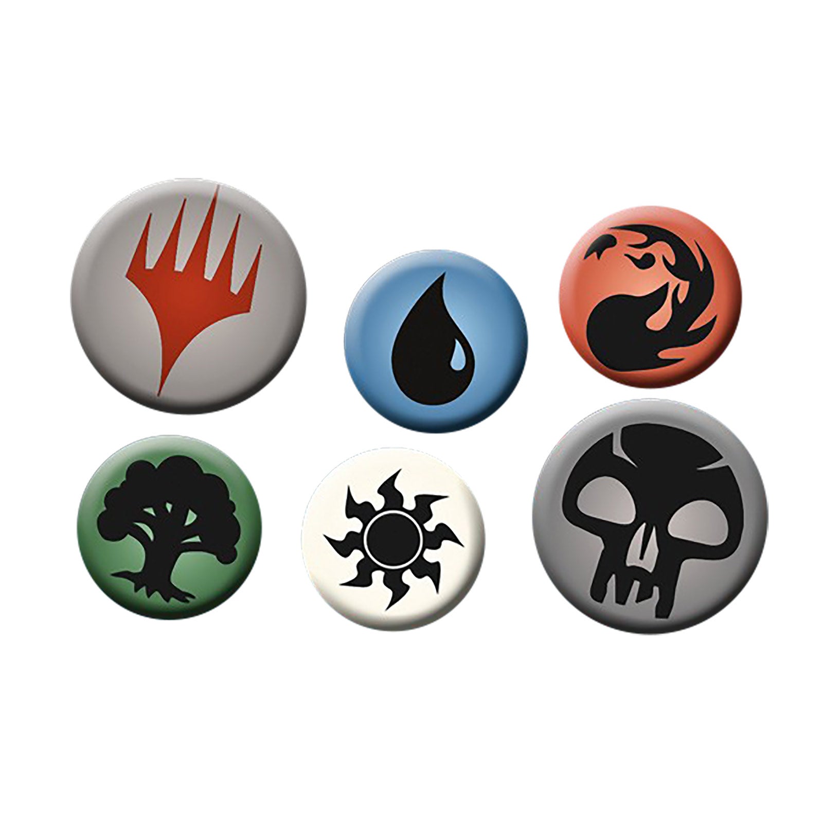 Produktbild Magic The Gathering - Mana Symbols 6er Button Set