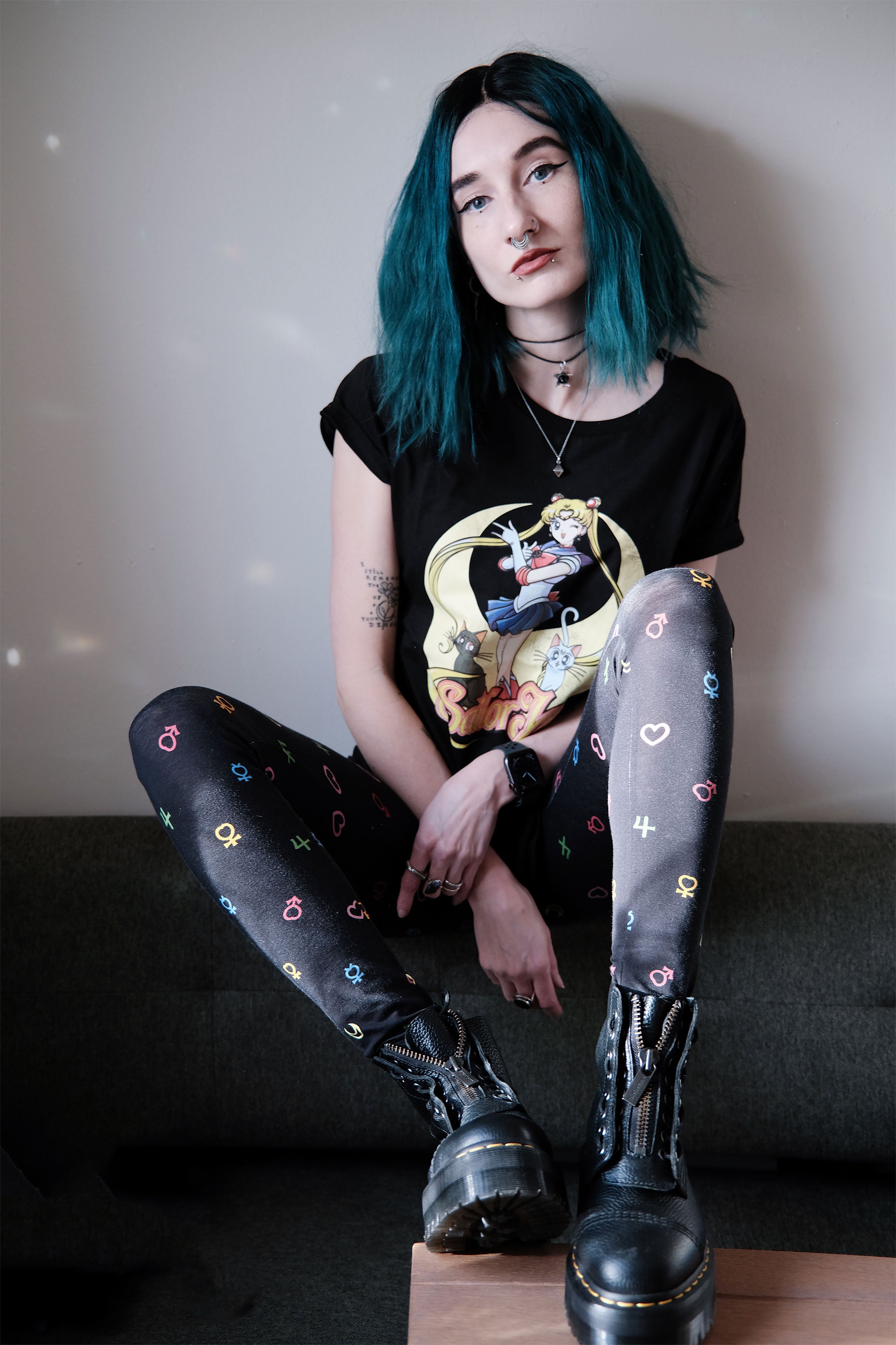 Produktbild Sailor Moon Symbol Leggings schwarz