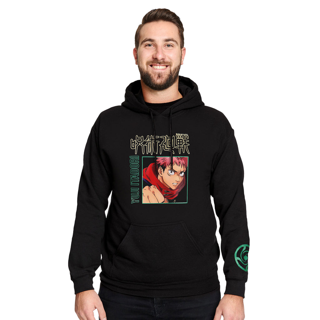Jujutsu Kaisen - Yuji Itadori Hoodie mit Kapuze schwarz