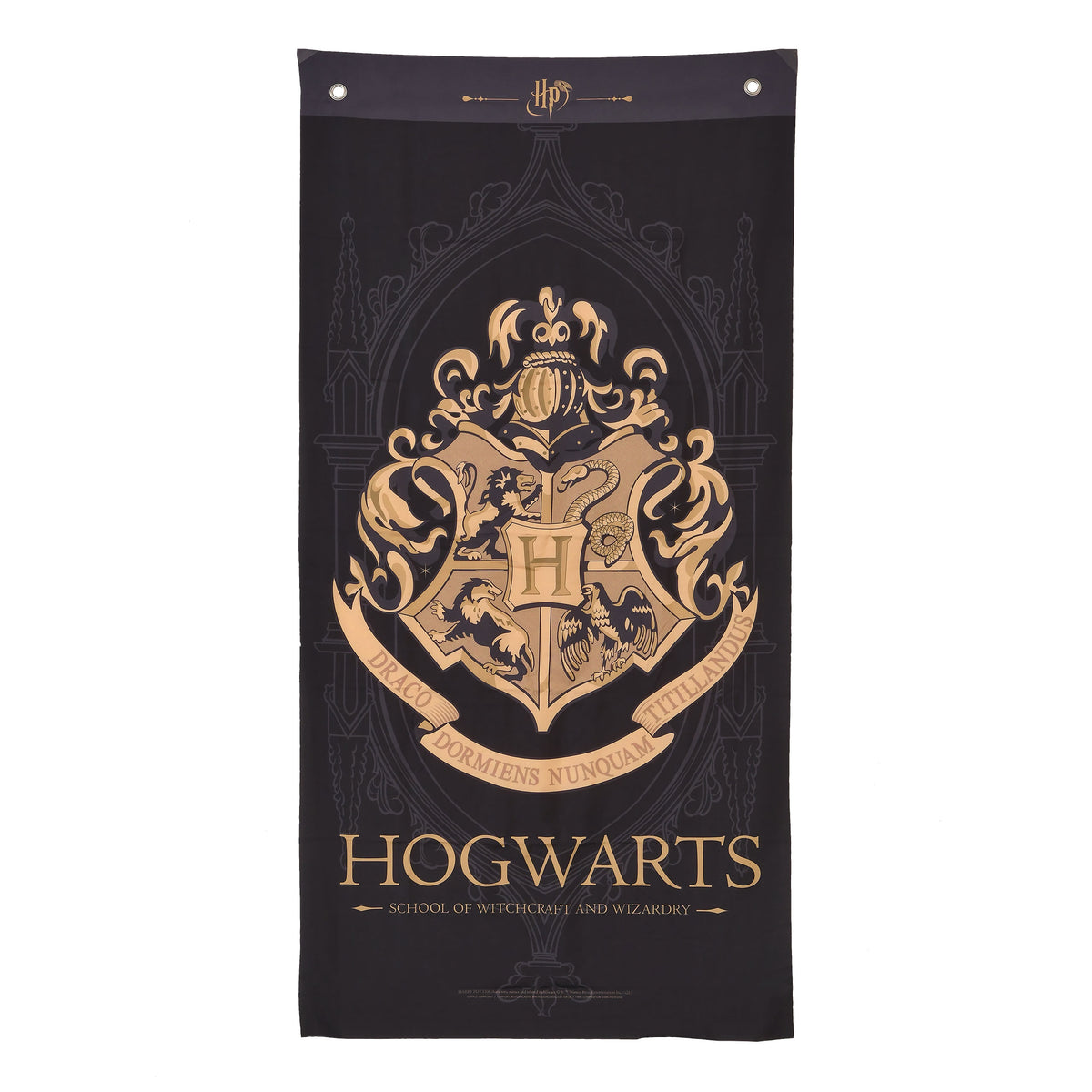 Produktbild Harry Potter - Hogwarts Wappen Wall Scroll schwarz