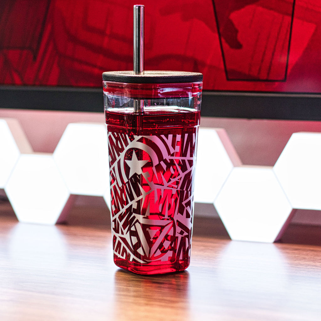 Produktbild Marvel - Logo Becher mit Strohhalm