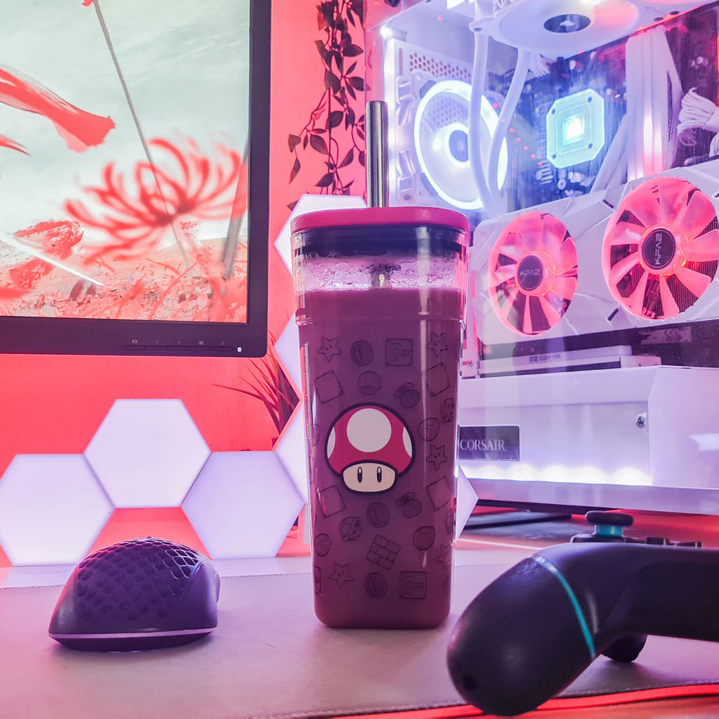 Produktbild Super Mario - Super Pilz Becher mit Strohhalm