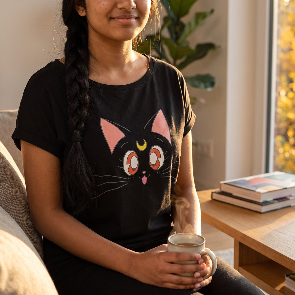 Produktbild Sailor Moon - Luna T-Shirt Damen schwarz