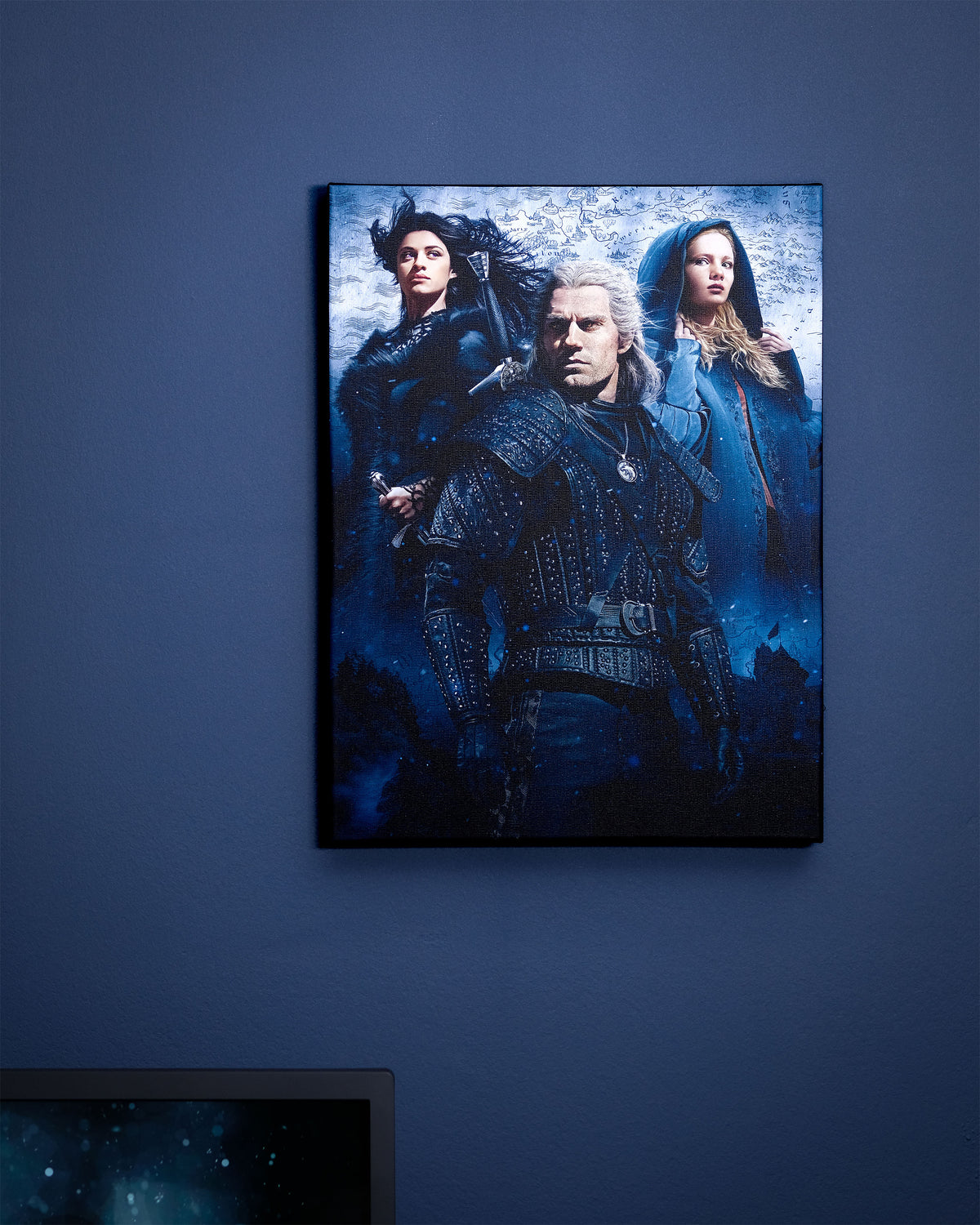 Produktbild Witcher - Ciri, Yennefer & Geralt Wandbild mit Licht