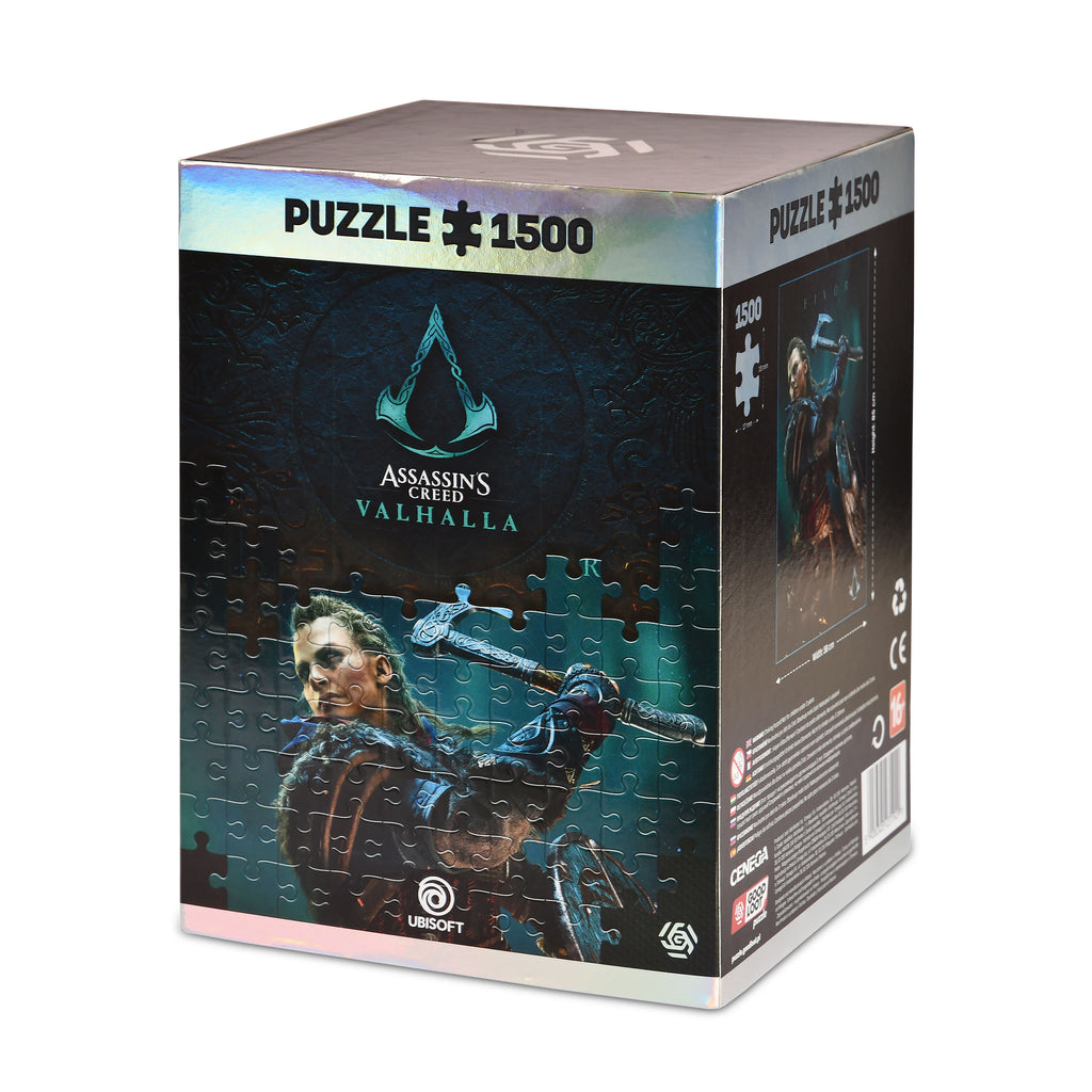 Produktbild Assassin's Creed Valhalla - Eivor Puzzle mit Logo Stoffbeutel