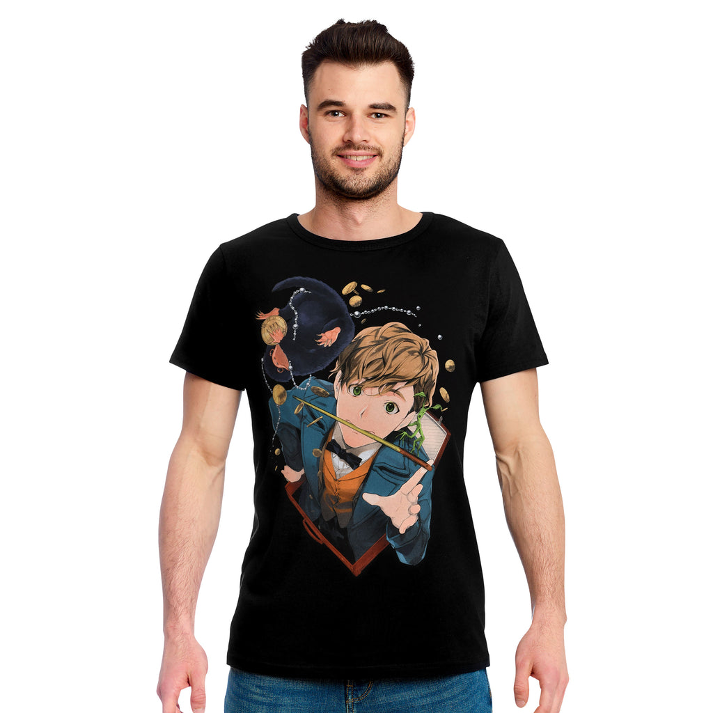 Newt mit Niffler Anime T-Shirt schwarz - Phantastische Tierwesen