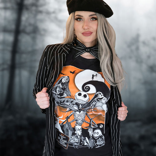 Produktbild Nightmare Before Christmas - Orange Moon T-Shirt schwarz