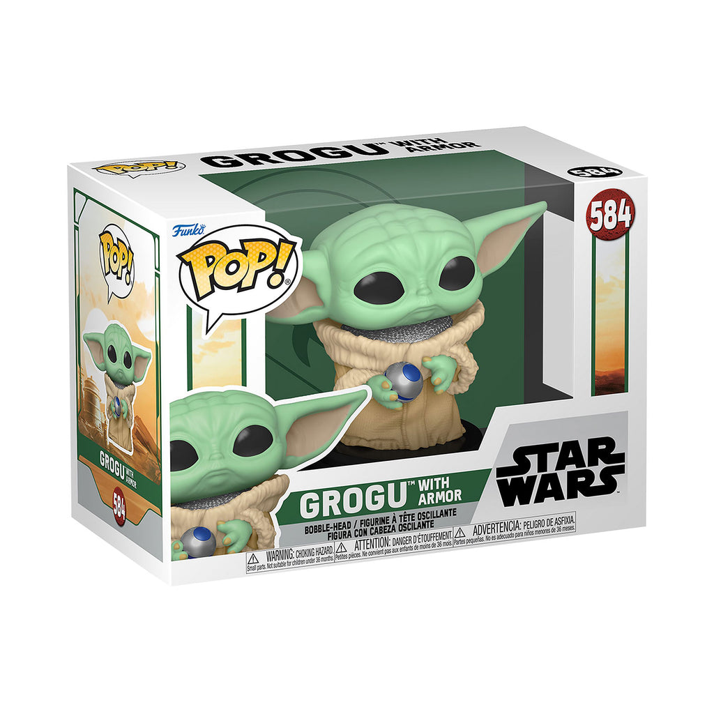 Produktbild Star Wars - Grogu mit Armor Funko Pop Wackelkopf-Figur