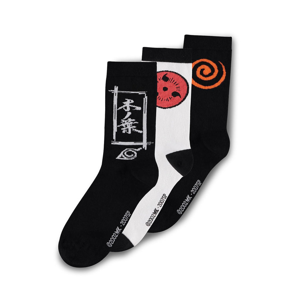 Produktbild Naruto Shippuden - Sasuke Symbol Socken 3er Set