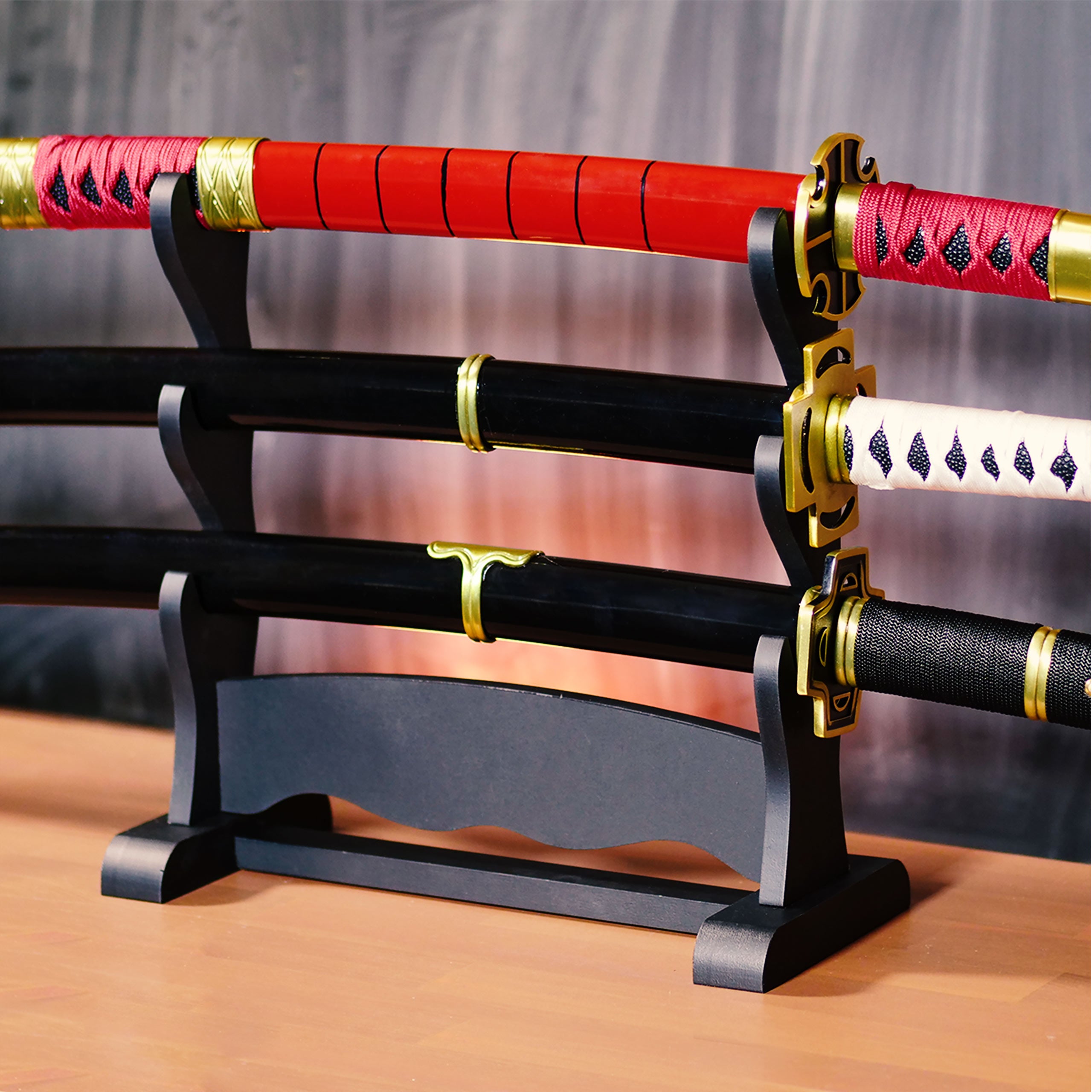 Produktbild Katana Ständer für drei Schwerter Zubehör schwarz
