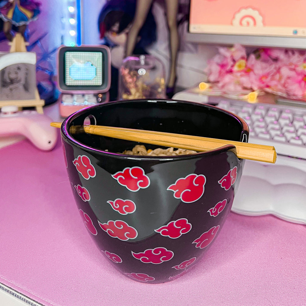 Produktbild Naruto - Akatsuki Ramen Schale mit Ess-Stäbchen