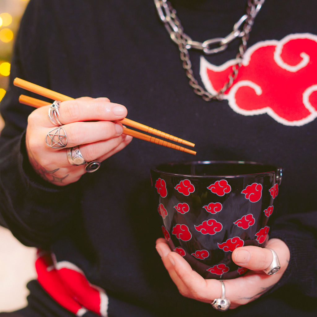Produktbild Naruto - Akatsuki Ramen Schale mit Ess-Stäbchen