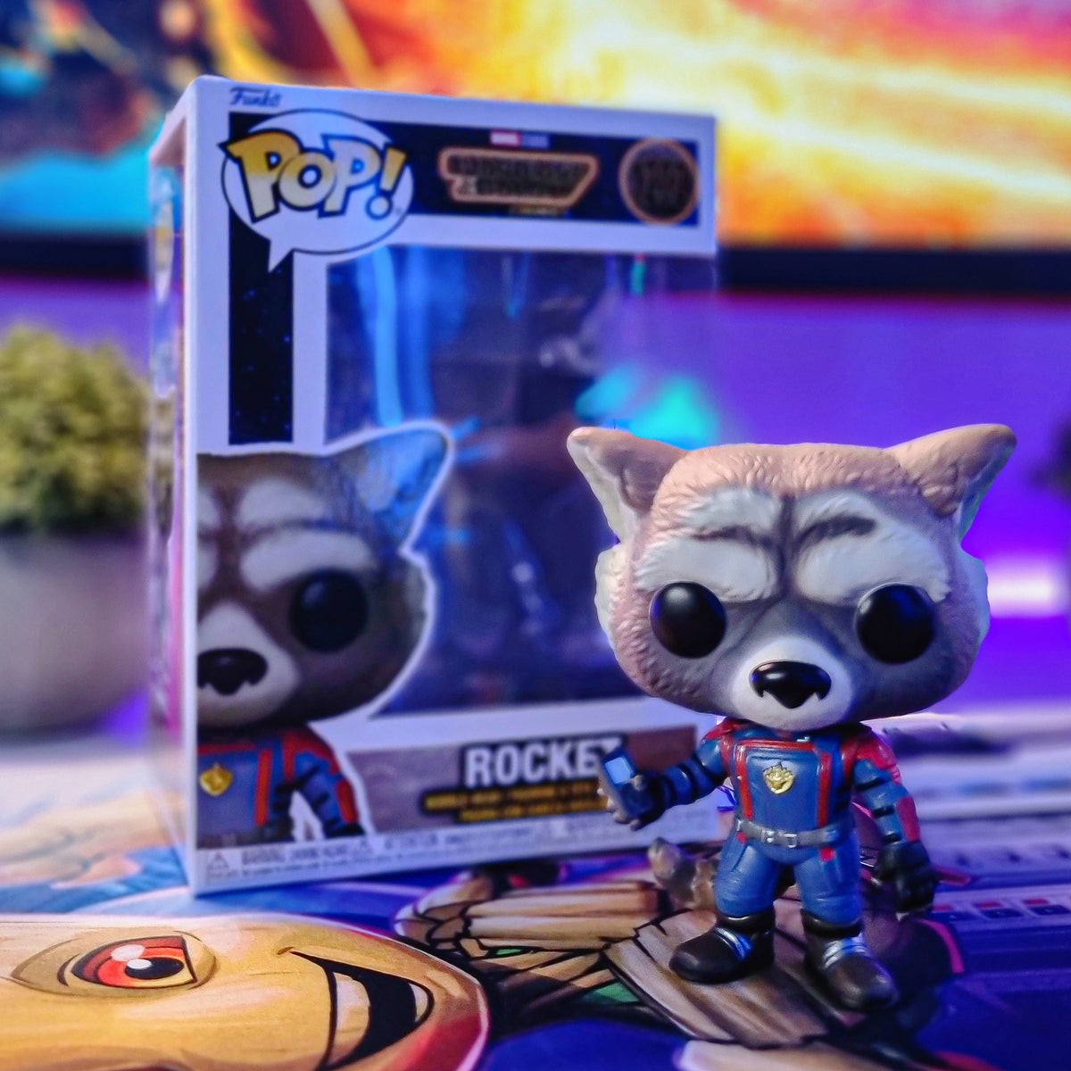Produktbild Guardians of the Galaxy - Rocket Raccoon Funko Pop Wackelkopf-Figur