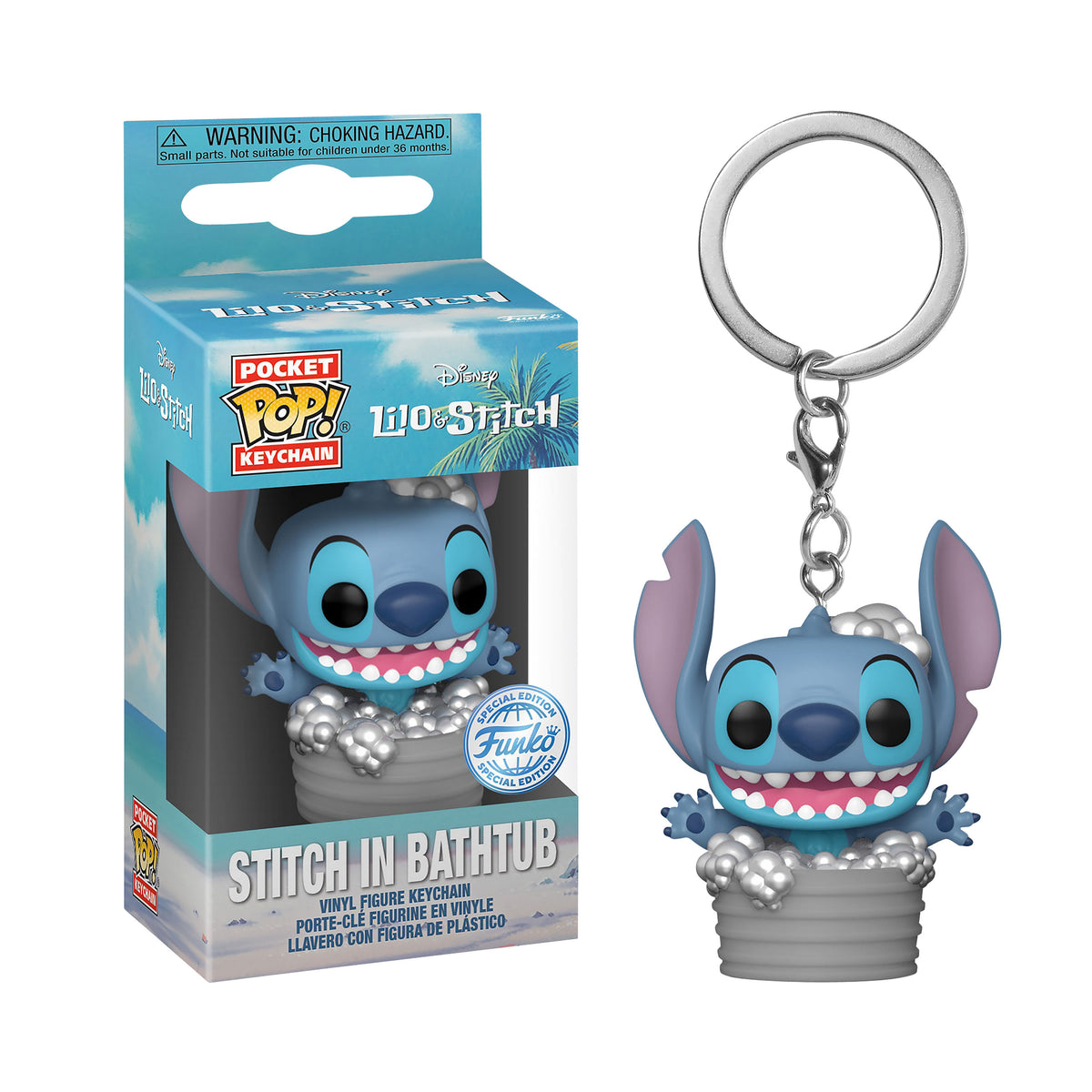 Produktbild Stitch in Badewanne Funko Pop Schlüsselanhänger - Lilo & Stitch