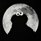 Produktbild Sesamstraße - Cookie Monster Moonnight T-Shirt schwarz