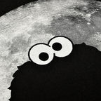 Produktbild Sesamstraße - Cookie Monster Moonnight T-Shirt schwarz