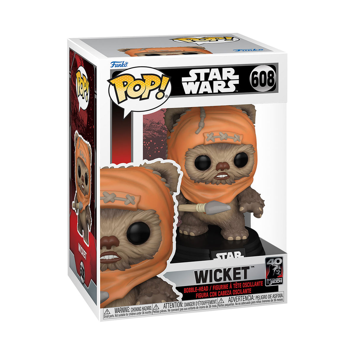 Produktbild Star Wars - Wicket 40th Anniversary Funko Pop Wackelkopf-Figur