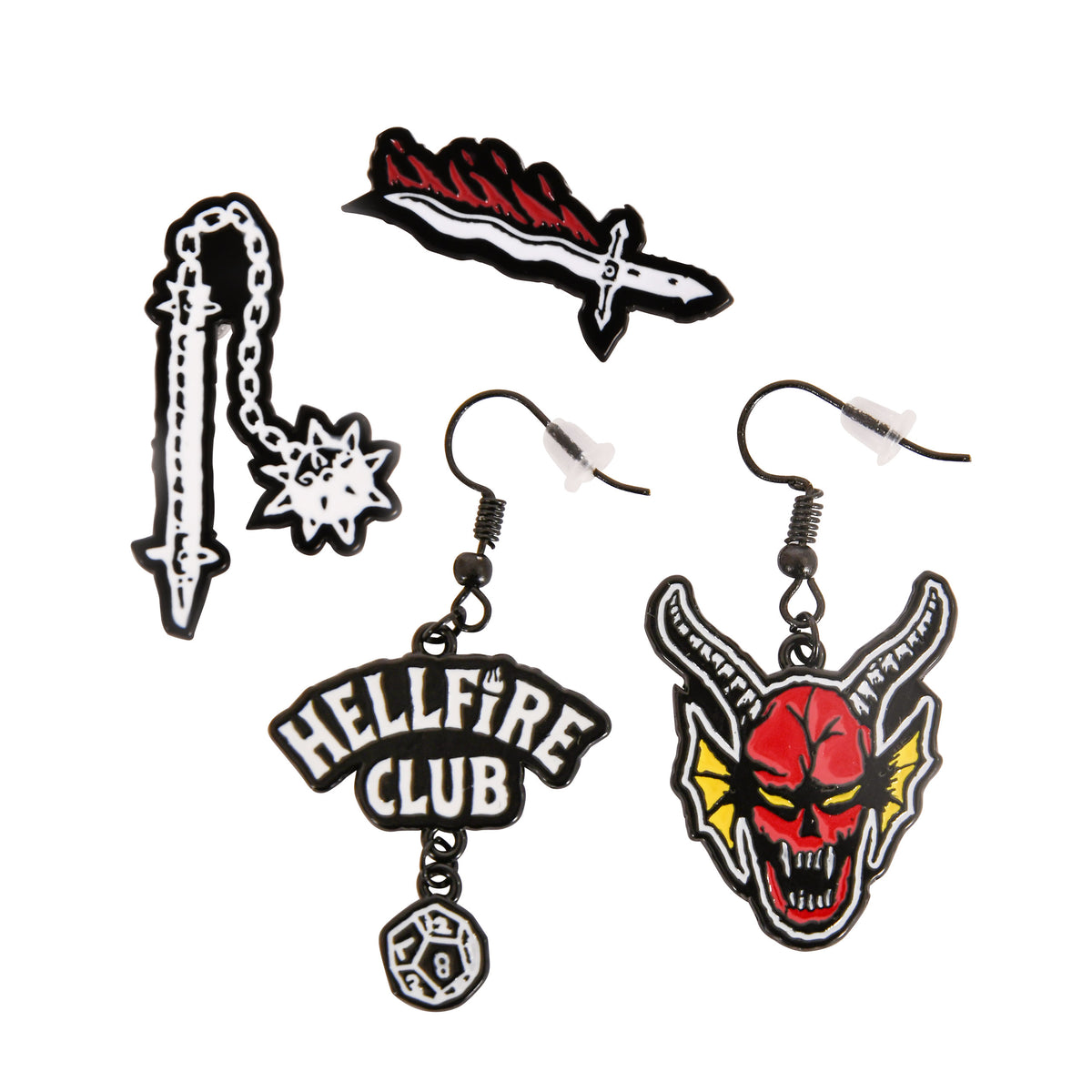 Produktbild Stranger Things - Hellfire Club Ohrstecker 3er Set