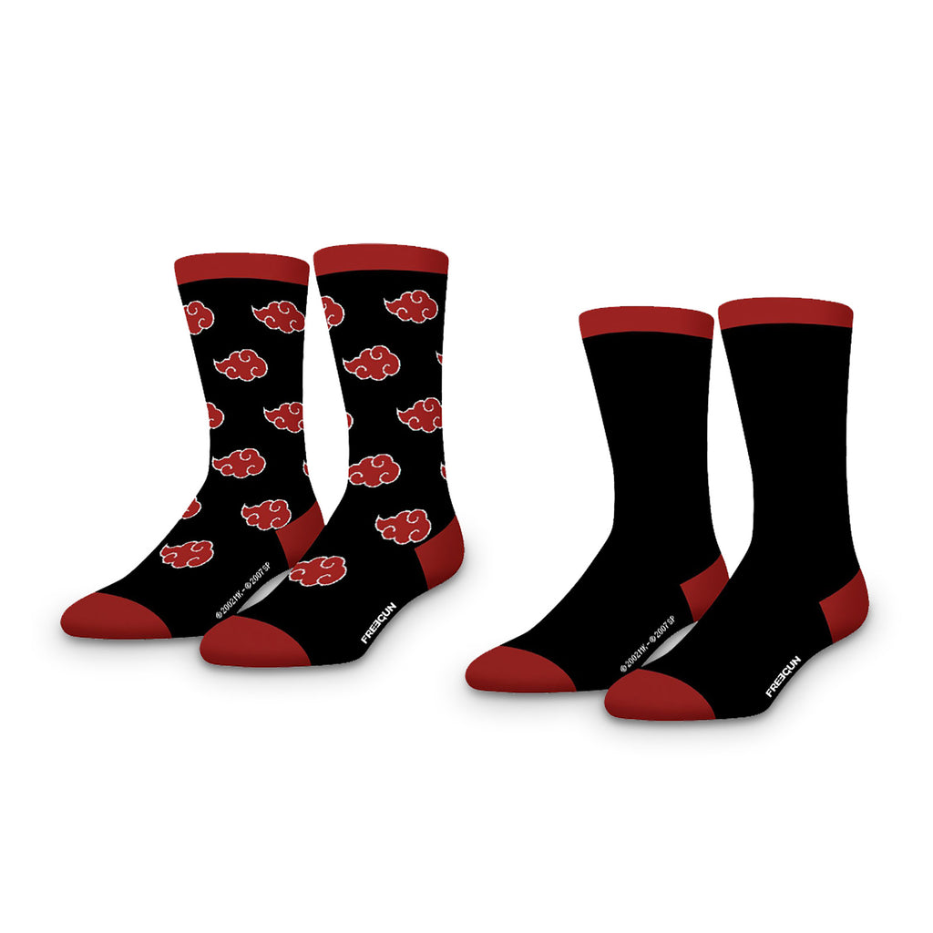 Naruto Shippuden - Akatsuki Symbol Freegun Socken 2er Set