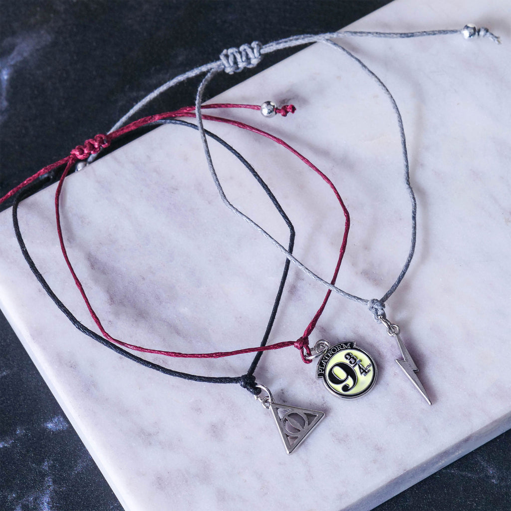 Produktbild Harry Potter - Armbänder mit Anhänger 3er Set