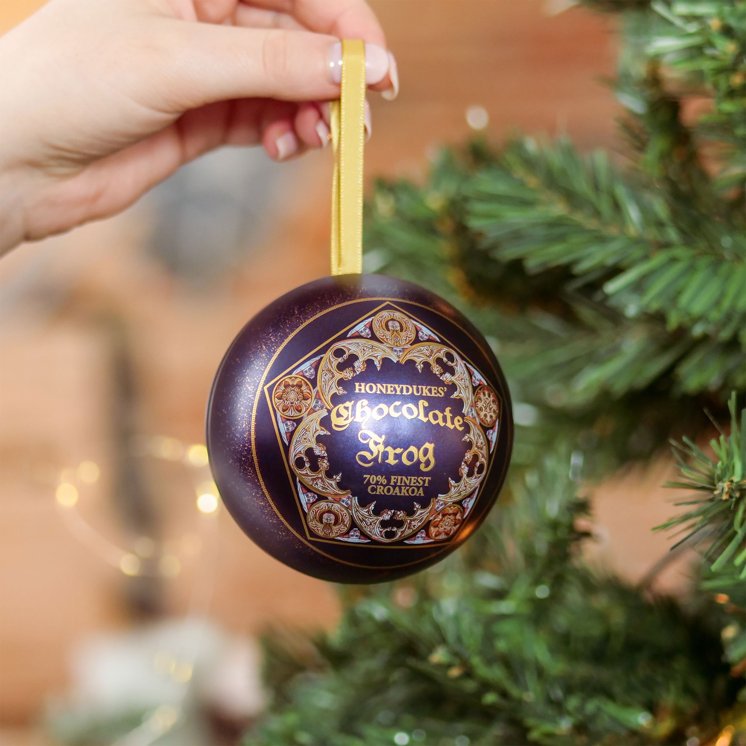 Produktbild Harry Potter - Schokofrosch Weihnachtskugel mit Pins