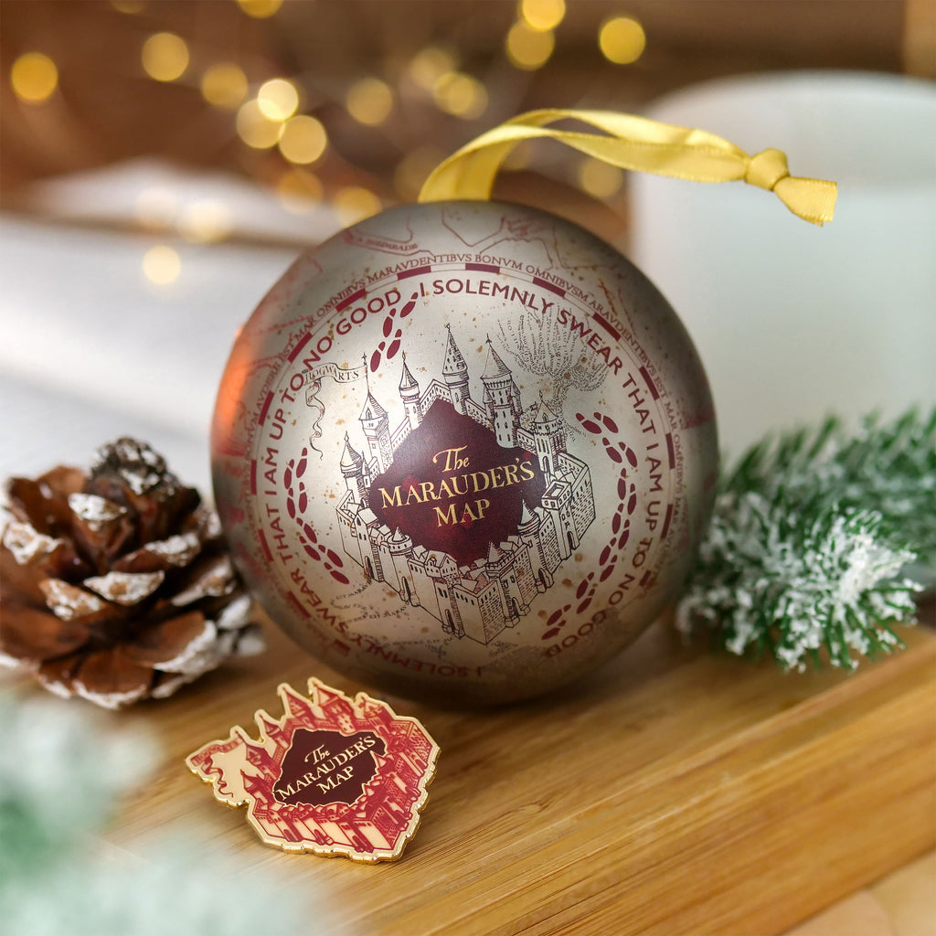 Produktbild Harry Potter - Karte des Rumtreibers Weihnachtskugel mit Pin