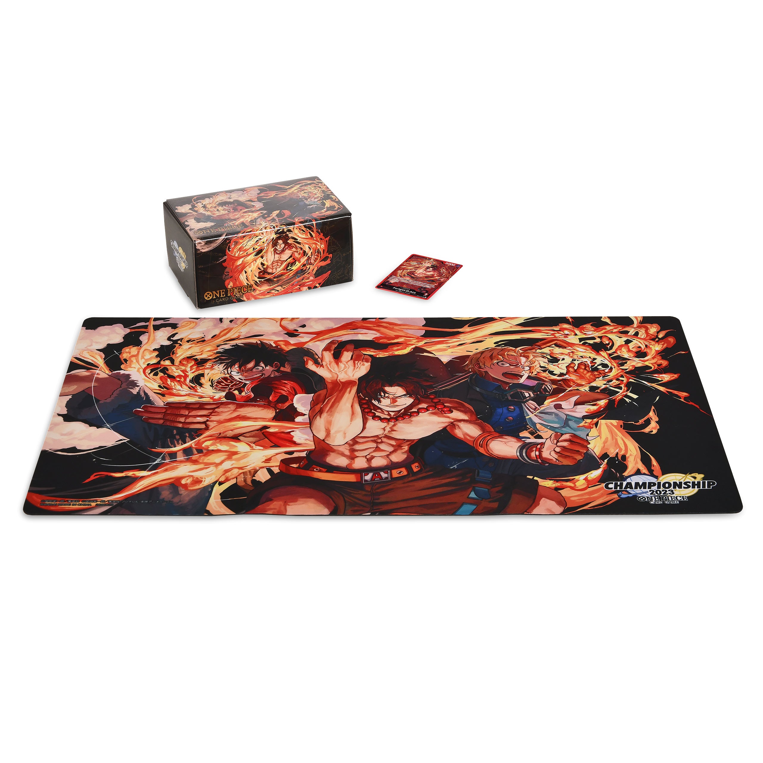 Produktbild One Piece Card Game - Ace, Sabo und Luffy Spielmatte und Aufbewahrungsbox