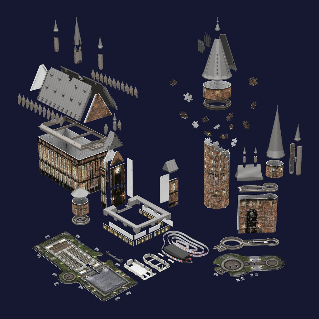 Produktbild Hogwarts Schloss Die Große Halle 3D Puzzle mit Beleuchtung - Harry Potter