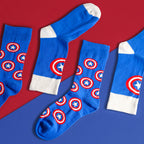 Produktbild Captain America - Shield Logo Socken 2er Set blau