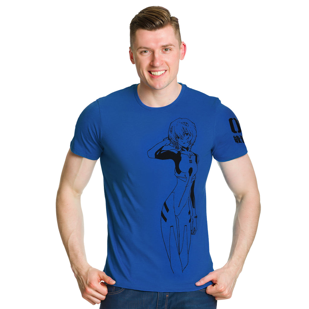 Evangelion - Rei Ayanami T-Shirt blau