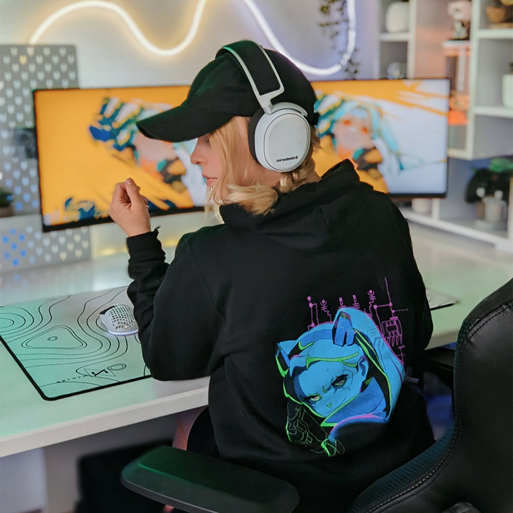 Produktbild Cyberpunk Edgerunners - Rebecca Neon Hoodie schwarz