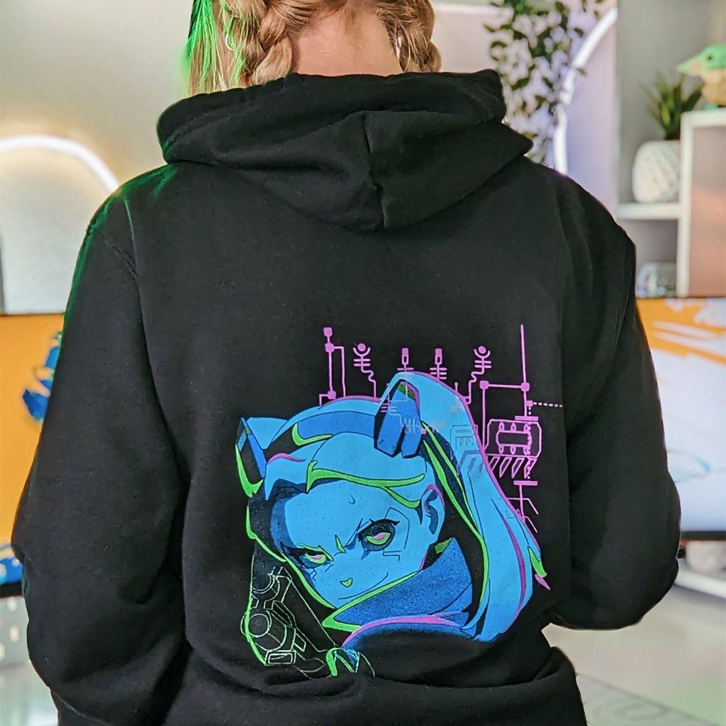 Produktbild Cyberpunk Edgerunners - Rebecca Neon Hoodie schwarz